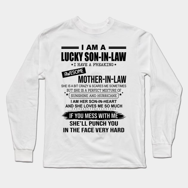 Proud Son In Law - Gift for Son In Law Long Sleeve T-Shirt by lostbearstudios